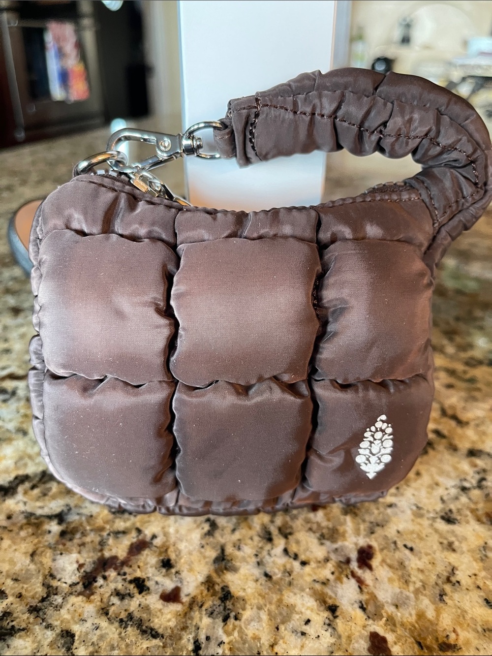 FP Movement by Free People Chocolate Brown Quilted Mini Shoulder Bag